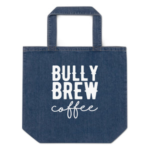 Organic denim tote bag - Bully Brew Coffee