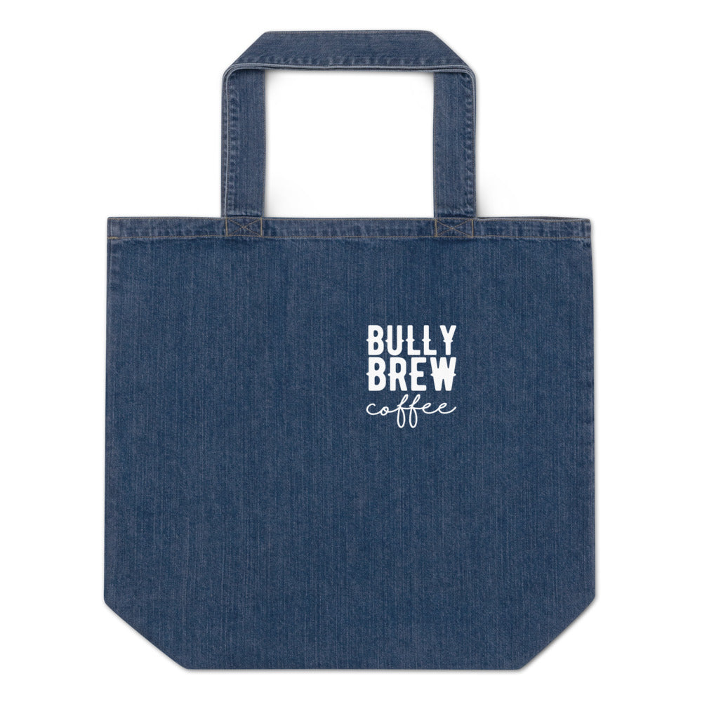 Organic denim Bully Brew Coffee tote bag - Bully Brew Coffee